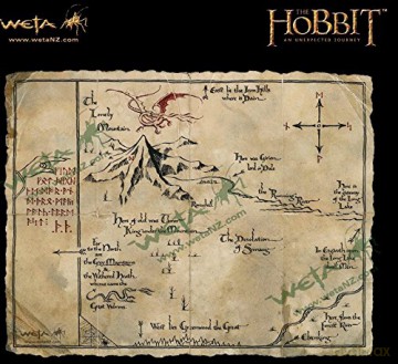The Hobbit Art Print Thorin's Map 40 x 30 cm