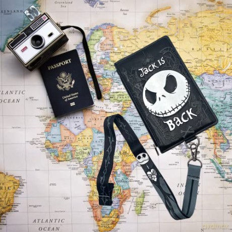 The Nightmare Before Christmas Lanyard with Pouch Passport Holder