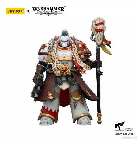 Warhammer 40,000 Action Figure White Scars Stormseer Consulwith Force Staff and Bolt Pistol 12 cm