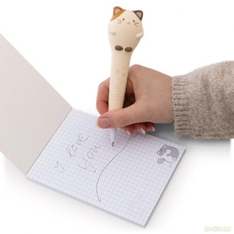 NICI Anti-stress ball pen cat Angy 16cm on header card
