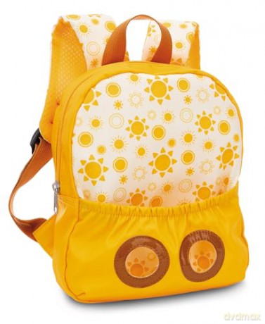 NICI Backpack with soft toy 21x26cm fox 25cm yellow