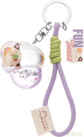 NICI Keyholder and bag charm cat Angy 5x4cm liquid on header card