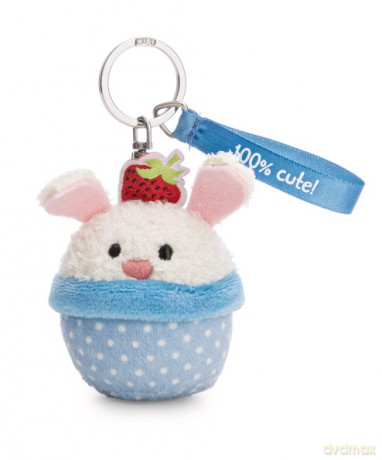 NICI Keyholder bunny cupcake "100% cute" 7cm on header card