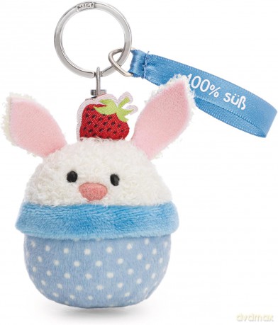 NICI Keyholder bunny cupcake "100% sub" 7cm on header card
