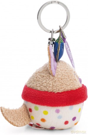 NICI Keyholder dog cupcake "Konfetti geht immer!" 7cm on header card