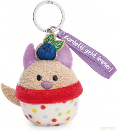 NICI Keyholder dog cupcake "Konfetti geht immer!" 7cm on header card