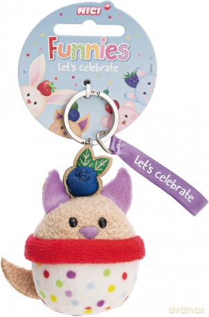 NICI Keyholder dog cupcake "LetÂ´s celebrate" 7cm on header card