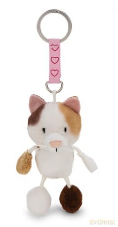 NICI Keyholder Talisminis cat calico 7cm on header card