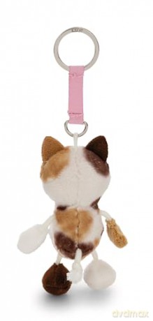 NICI Keyholder Talisminis cat calico 7cm on header card