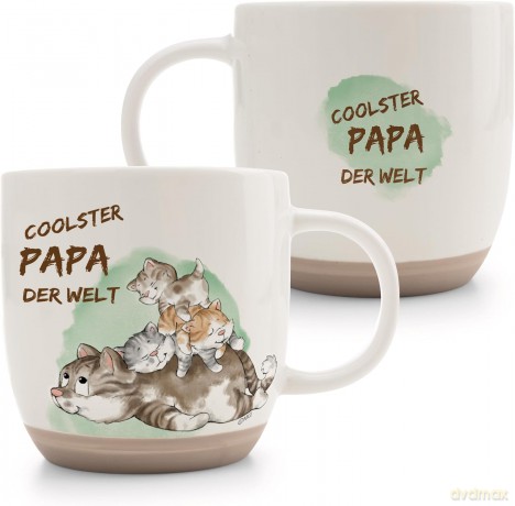 NICI Kubek cat COOLSTER PAPA DER WELT 400ml 9,5x9,5cm