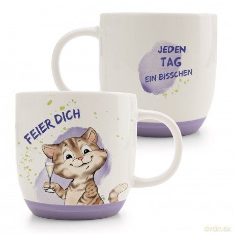 NICI Kubek cat FEIER DICH 400ml 9,5x9,5cm