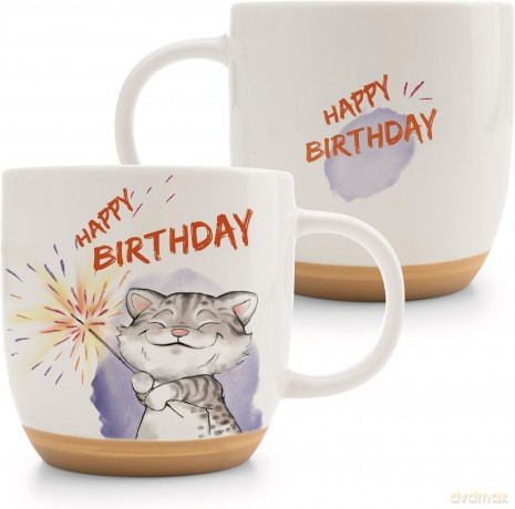 NICI Kubek cat HAPPY BIRTHDAY 400ml 9,5x9,5cm