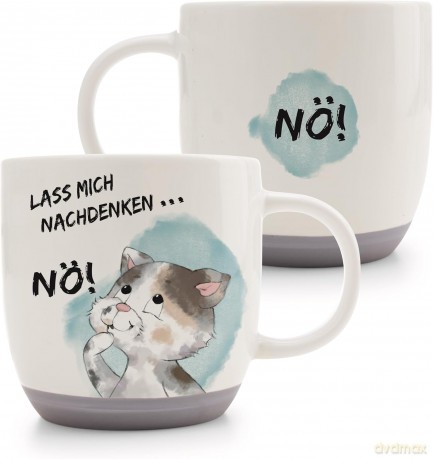 NICI Kubek cat LASS MICH NACHDENKEN 400ml 9,5x9,5cm