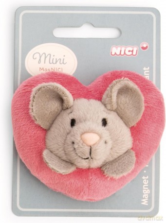 MagNICI myszka z serduszkiem magnes 7cm