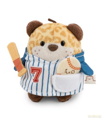 NICI mymochi przytulanka lampart Ichiro 8cm z kijem baseballowym w kostiumie basebollowym