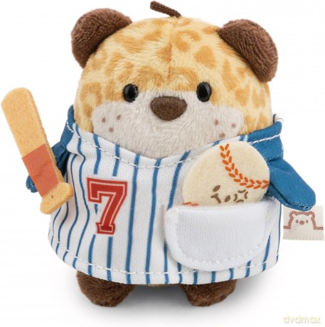 NICI mymochi przytulanka lampart Ichiro 8cm z kijem baseballowym w kostiumie basebollowym