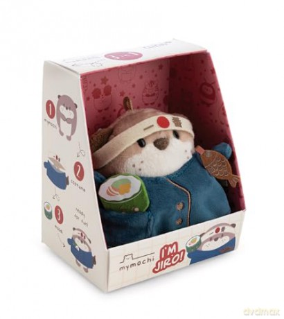 NICI mymochi przytulanka wydra Jiro 8cm z sushi w kostiumie sushi master