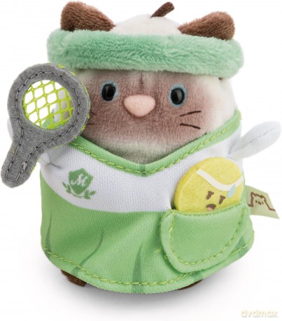 NICI mymochi przytulanka kot syjamski Siamy 8cm z piłką i rakietką do tenisa w kostiumie tenisisty