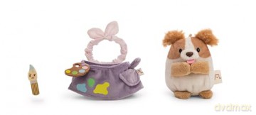 NICI mymochi przytulanka spaniel Brushy 8cm z pędzlem i paletką w kostiumie malarza