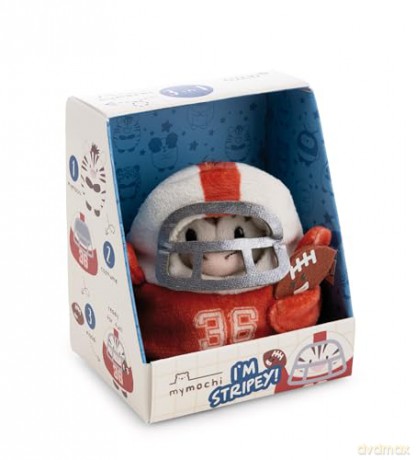 NICI mymochi przytulanka zebra Stripey 8cm z piłką do football'u w kostiumie footballisty