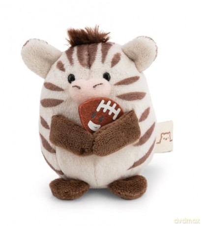 NICI mymochi przytulanka zebra Stripey 8cm z piłką do football'u w kostiumie footballisty