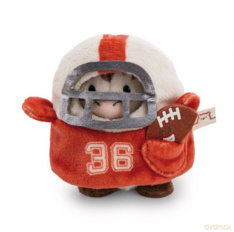 NICI mymochi przytulanka zebra Stripey 8cm z piłką do football'u w kostiumie footballisty