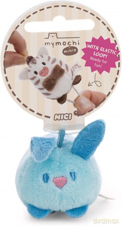 NICI mymochi minis pluszowa zawieszka królik Pibu 5cm jasno niebieski