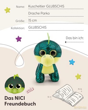 NICI Przytulanka smok Parko 15cm