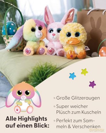 NICI Soft toy GLUBSCHIS rabbit Hoppibow 15cm dangling