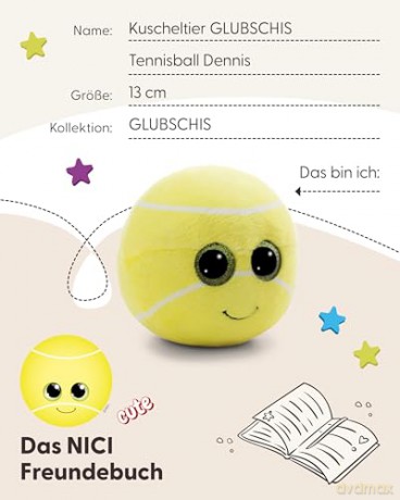 NICI Przytulanka piłka tenisowa Dennis 13cm