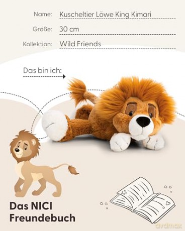 NICI Przytulanka lew King Kimari 30cm leżący