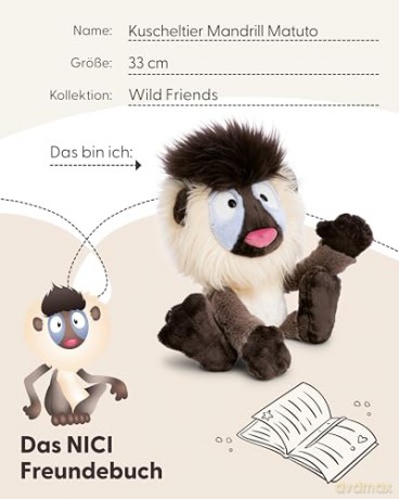 NICI Przytulanka mandryla Matuto 33cm