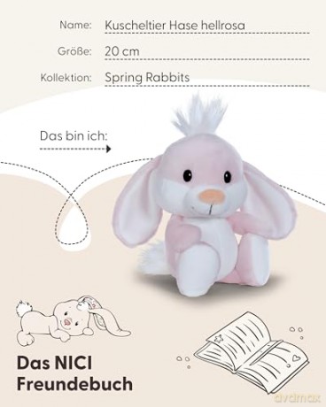 NICI Przytulanka królik jasno różowy 20cm