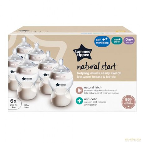 Tommee Tippee Butelka Plast Ns 260 Ml 6pak