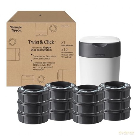 Tommee Tippee Zestaw Pojemnik Na Pieluszki + 12 Wkładów