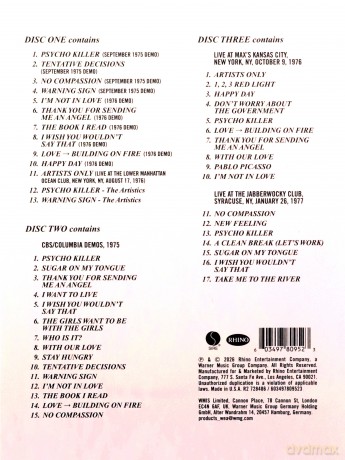 Talking Heads: Tentative Decisions: Demos & Live [3CD]