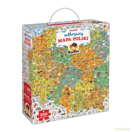 CzuCzu 300 el. Odkrywcy Mapa Polski [PUZZLE]