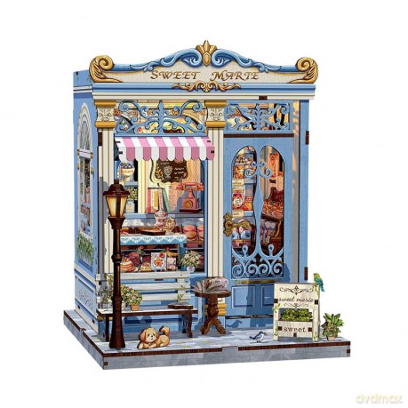 Miniaturowy domek Book Nook Słodka czekolada [PUZZLE]