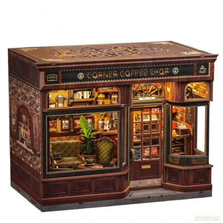 Miniaturowy domek Book Nook Zapach kawy [PUZZLE]