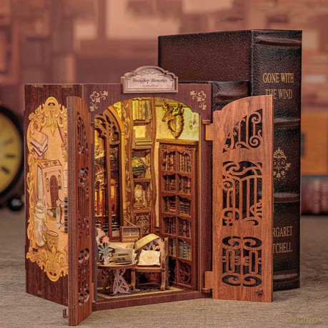 Miniaturowy domek mini Book Nook Klub książki [PUZZLE]