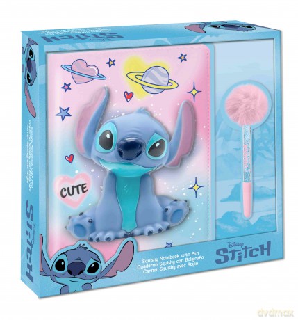 Notatnik Squishy z długopisem Stitch ST00142