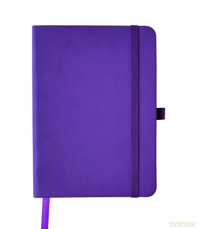 Notes A6 z gumką fioletowy V-2