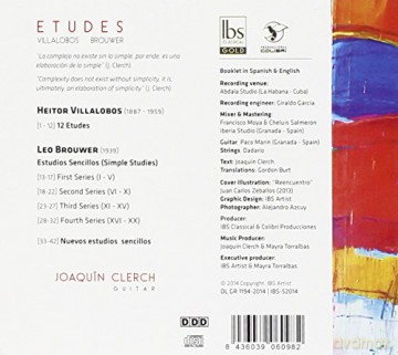 Joaquín Clerch: guitar: ETUDES: Villalobos and Brouwer [CD]