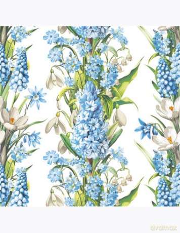Serwetki DAISY Lunch SD 330x330 Kwiaty niebieskie 009401