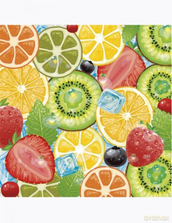 Serwetki DAISY Lunch SD 330x330 Owoce 044801