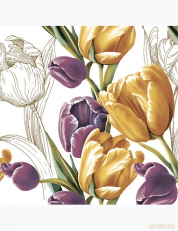 Serwetki DAISY Lunch SD 330x330 Tulipany 009501
