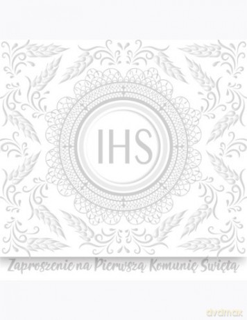 Zaproszenie kwadrat ZKW 120x120 Komunia zest. 57194 Dziecięce - Chłopiec, Dziewczynka, Grafika, Religia, Srebrne, Tłoczenie
