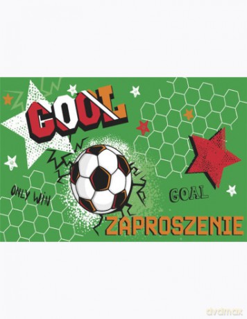 Zaproszenie Z 160x95 zest. 62136 Dziecięce - Chłopiec, Piłki, Urodziny, Zielone