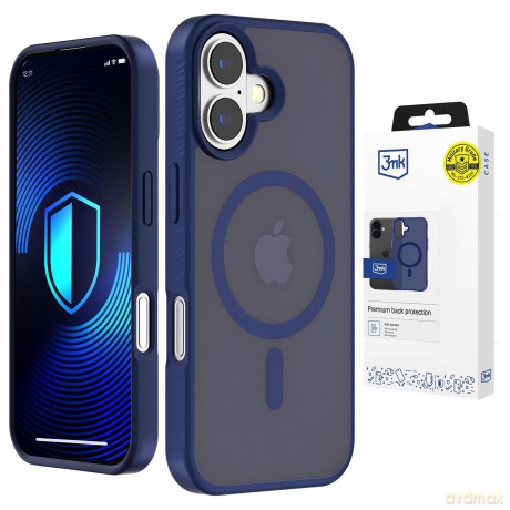 Apple iPhone 16 - 3mk Smoke MagCase Blue