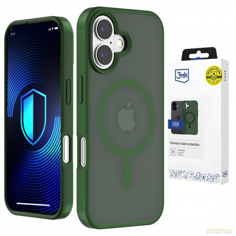 Apple iPhone 16 - 3mk Smoke MagCase Green